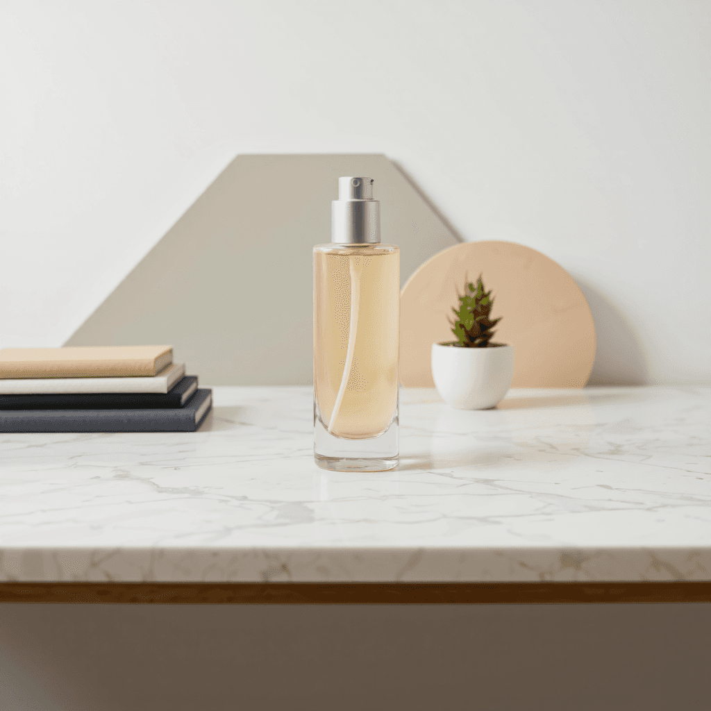 product photography of bottle of liquid