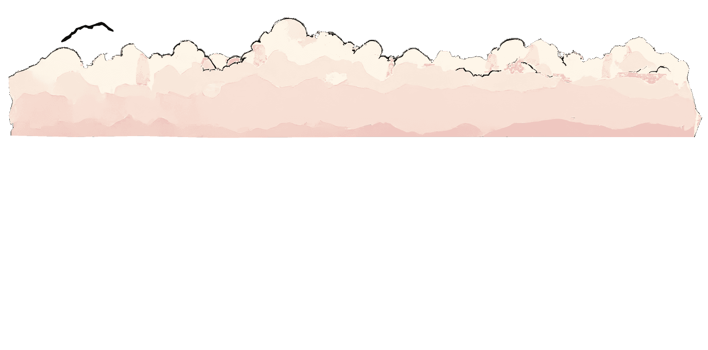 Illustration of clouds used as background design element for lawyer website design services.