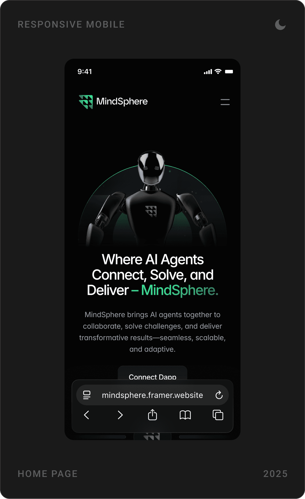 Modern AI Platform Mobile Hero Design