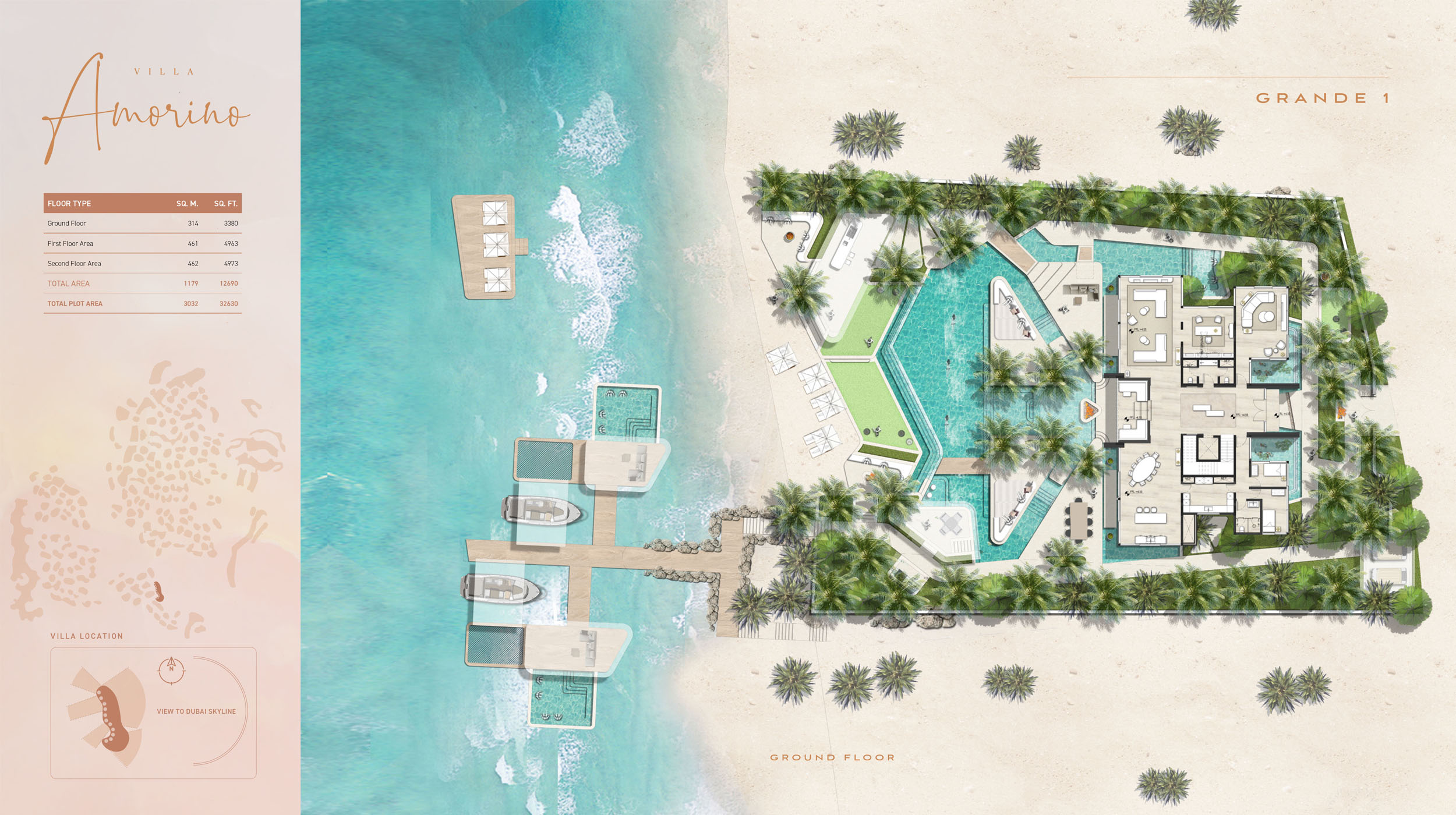 Amali Island Villas 5 Bedroom Floor Plan