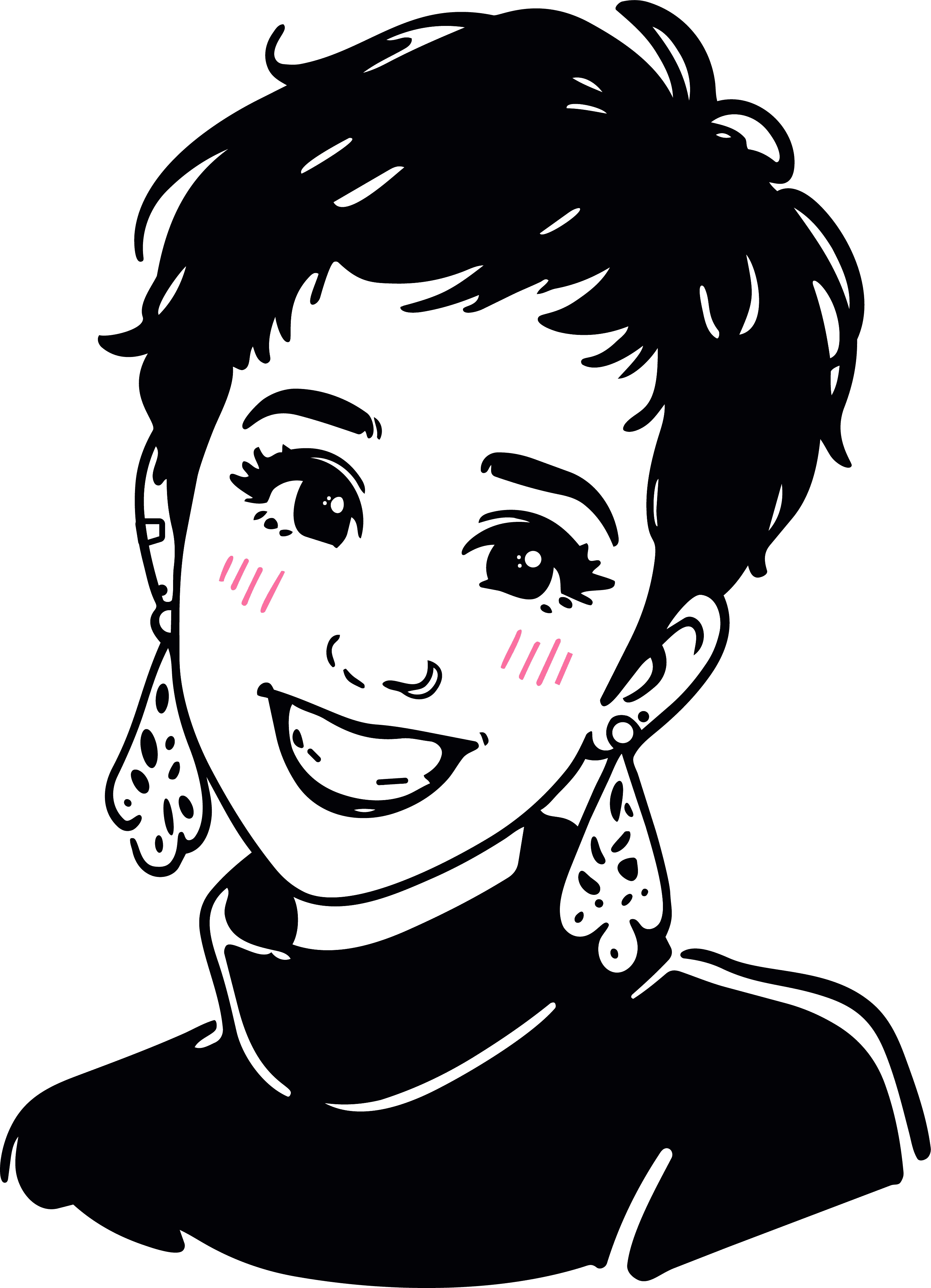 Woman with color palette