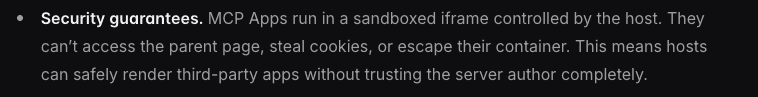 Security Garuntee for MCP Apps Feature Implemented by Cursor