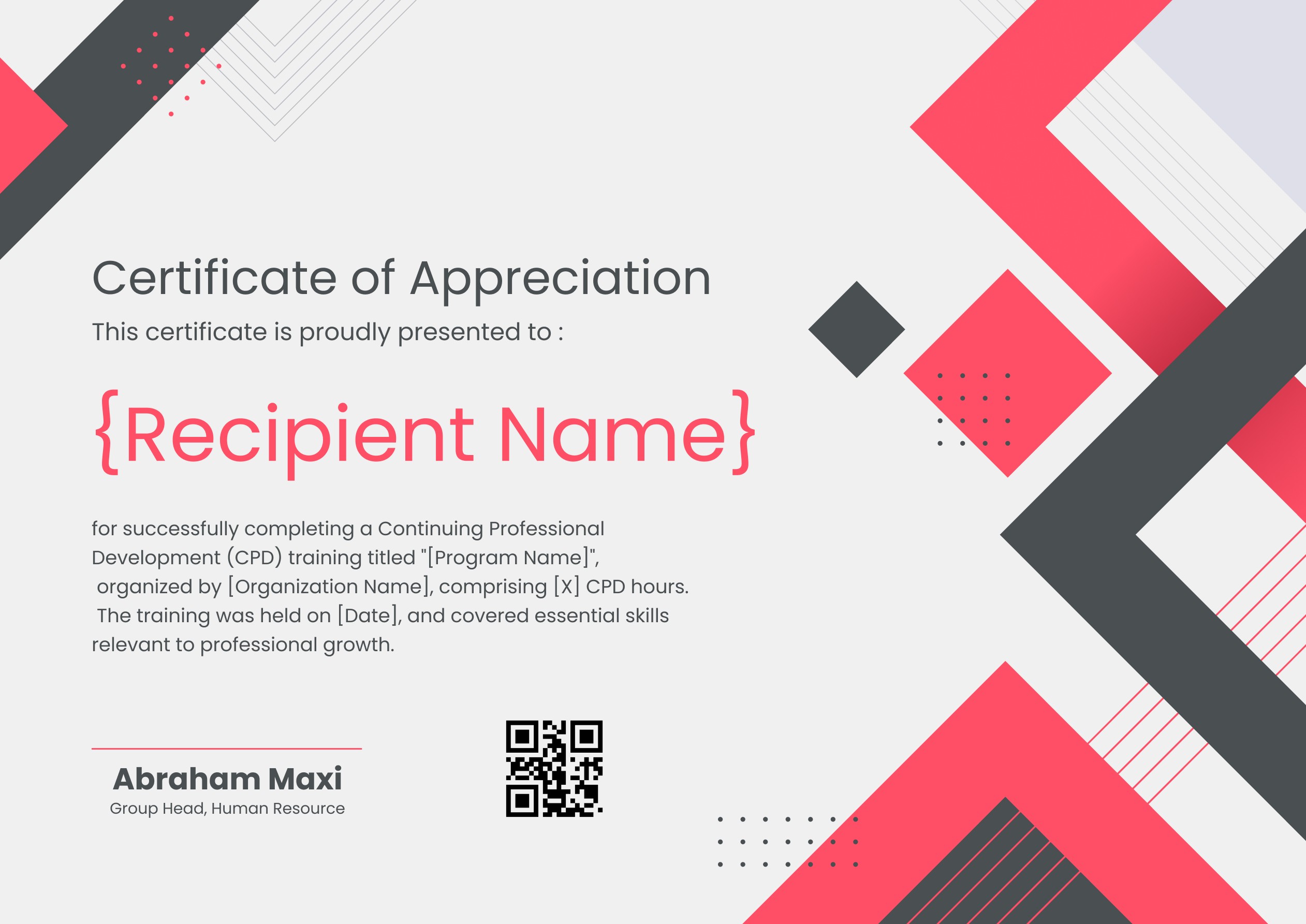 Wauld - Dynamic and modern CPD certificate template