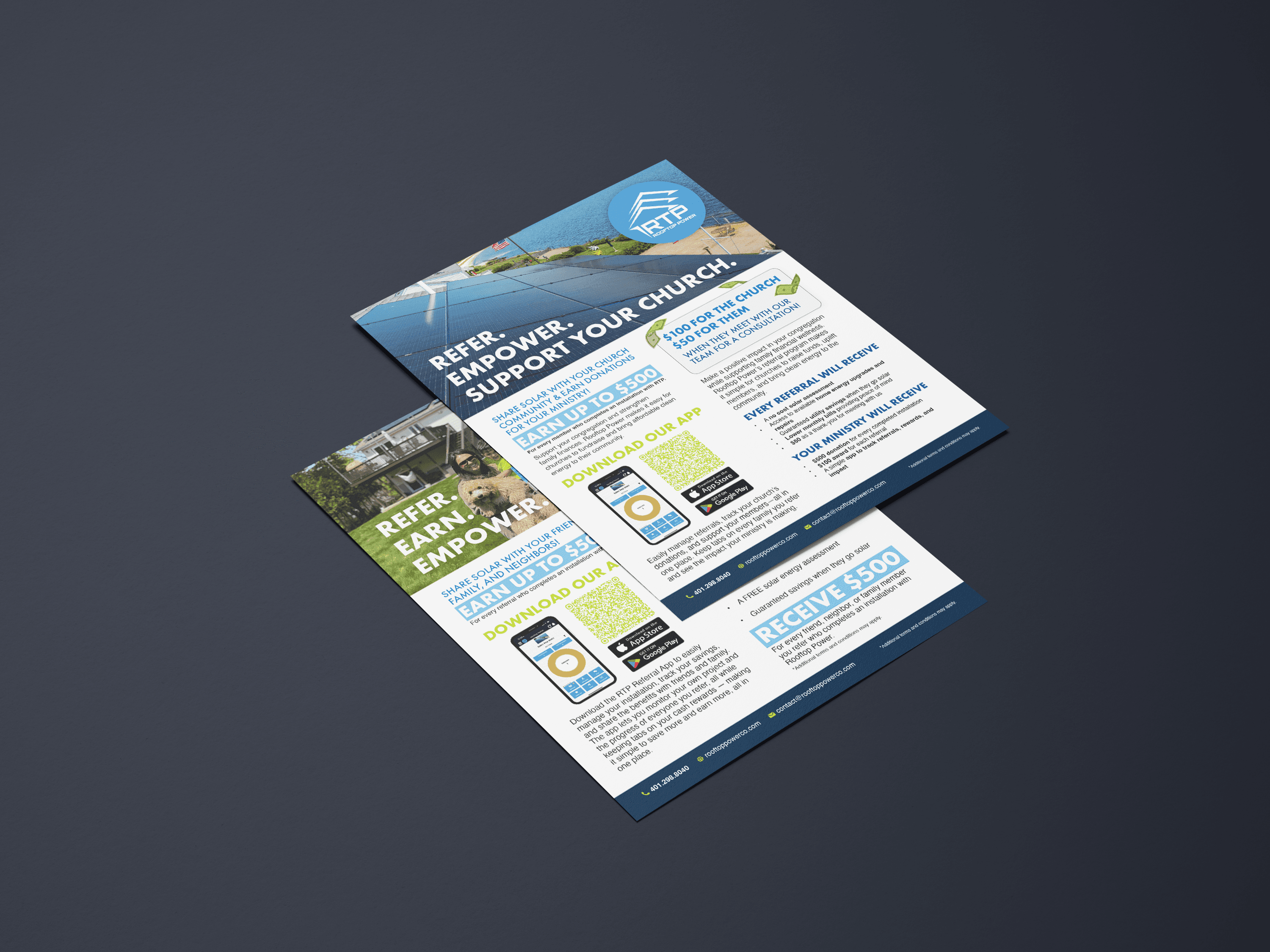 Rooftop Power Get the Referral Flyers