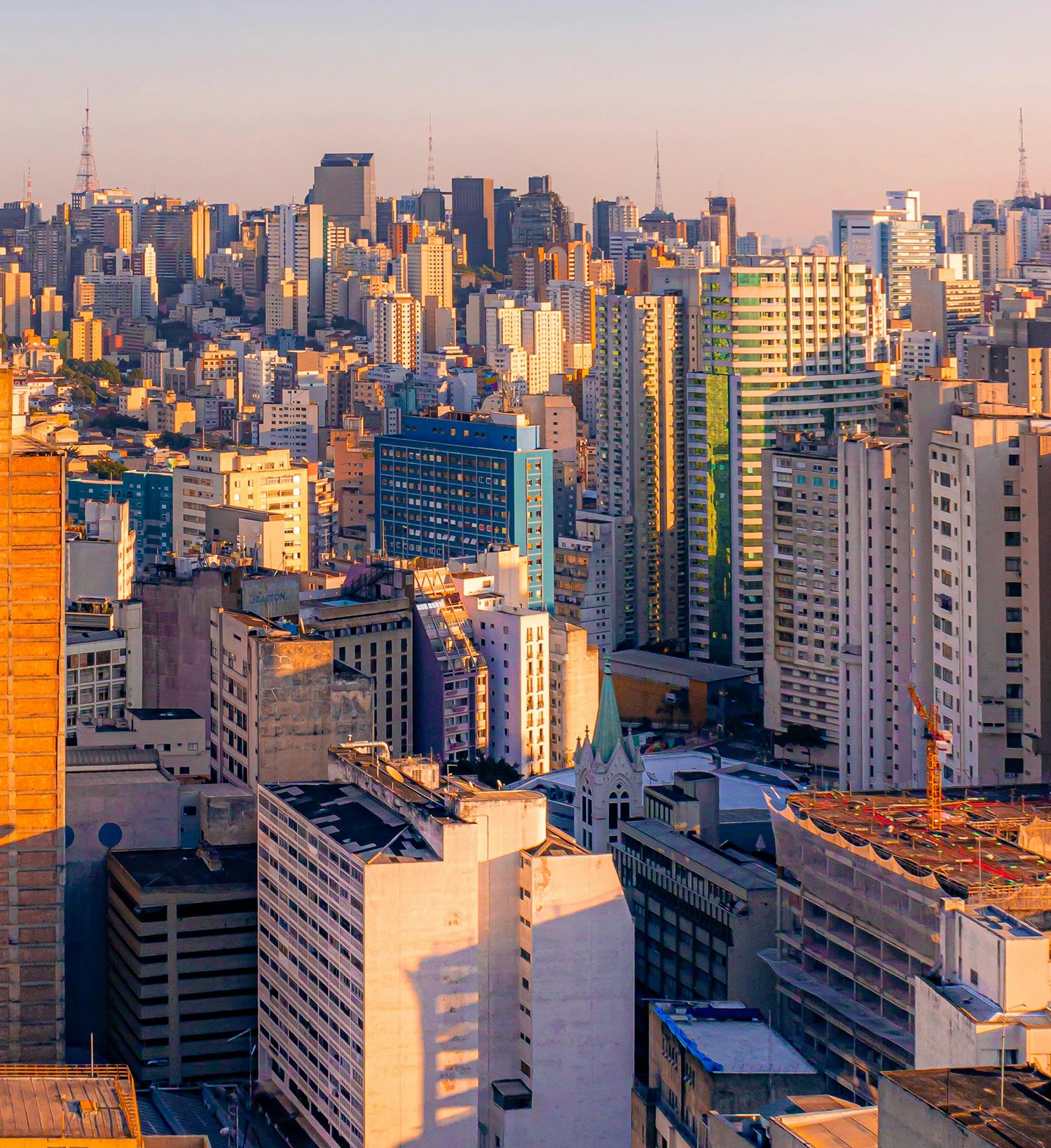 Areal view of Sao Paulo city, brazil