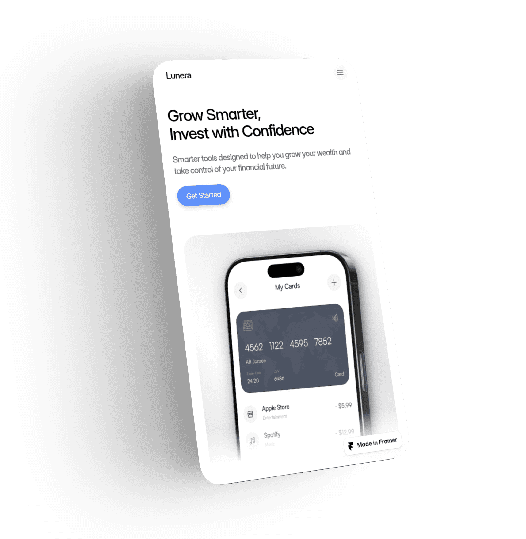 Vacation fund card showing $3,000 saved out of $5,000, with team members and due date