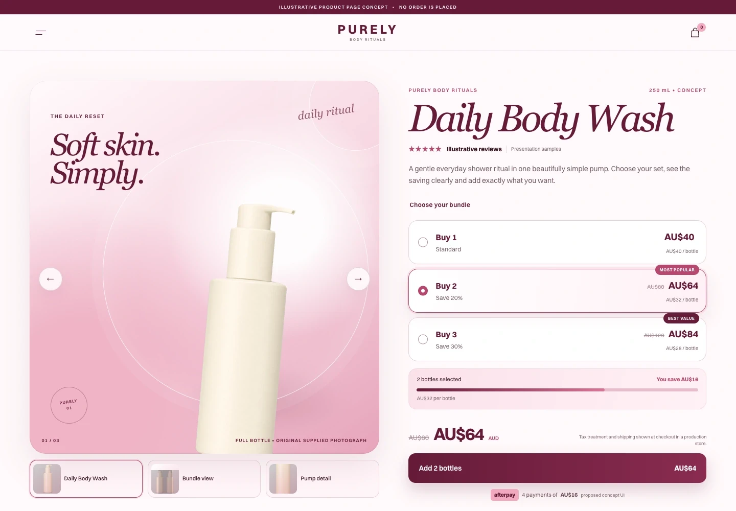 PURELY · Concept Daily Body Wash concept