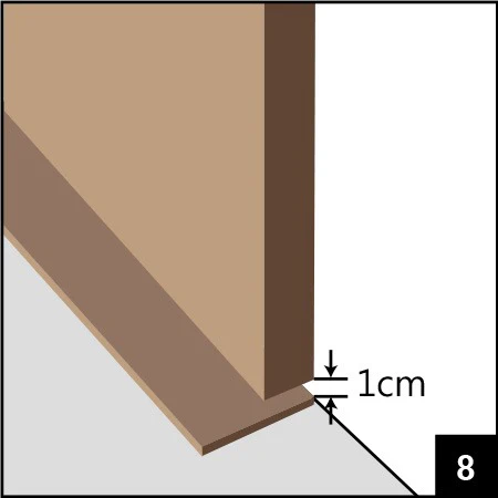 SPC地板安裝教學：鋪設石塑地板需於牆邊或門框預留1cm伸縮縫，避免因熱脹冷縮導致地板起翹，確保香港家居裝修工程質量。