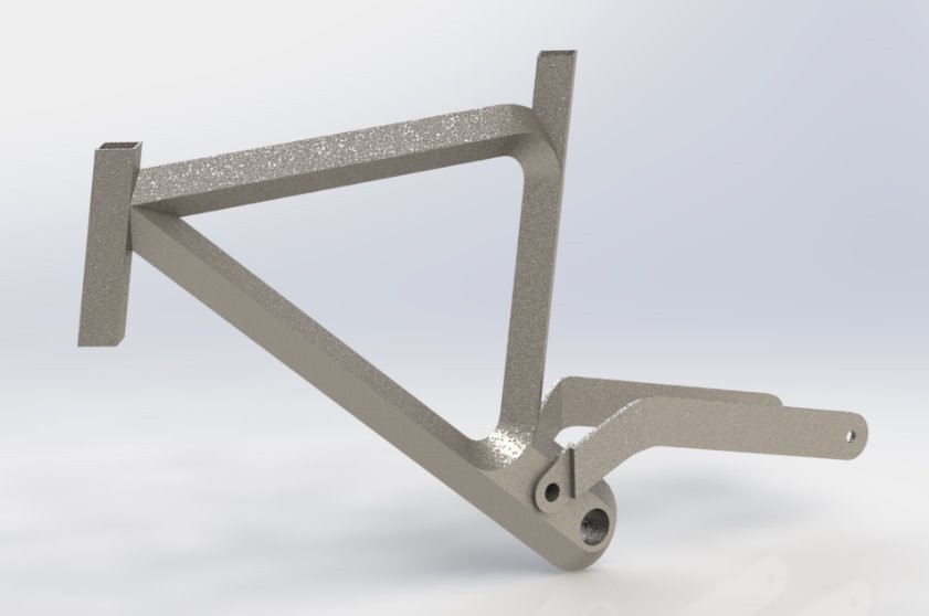 A bike frame design optimized for additive manufacturing processes
