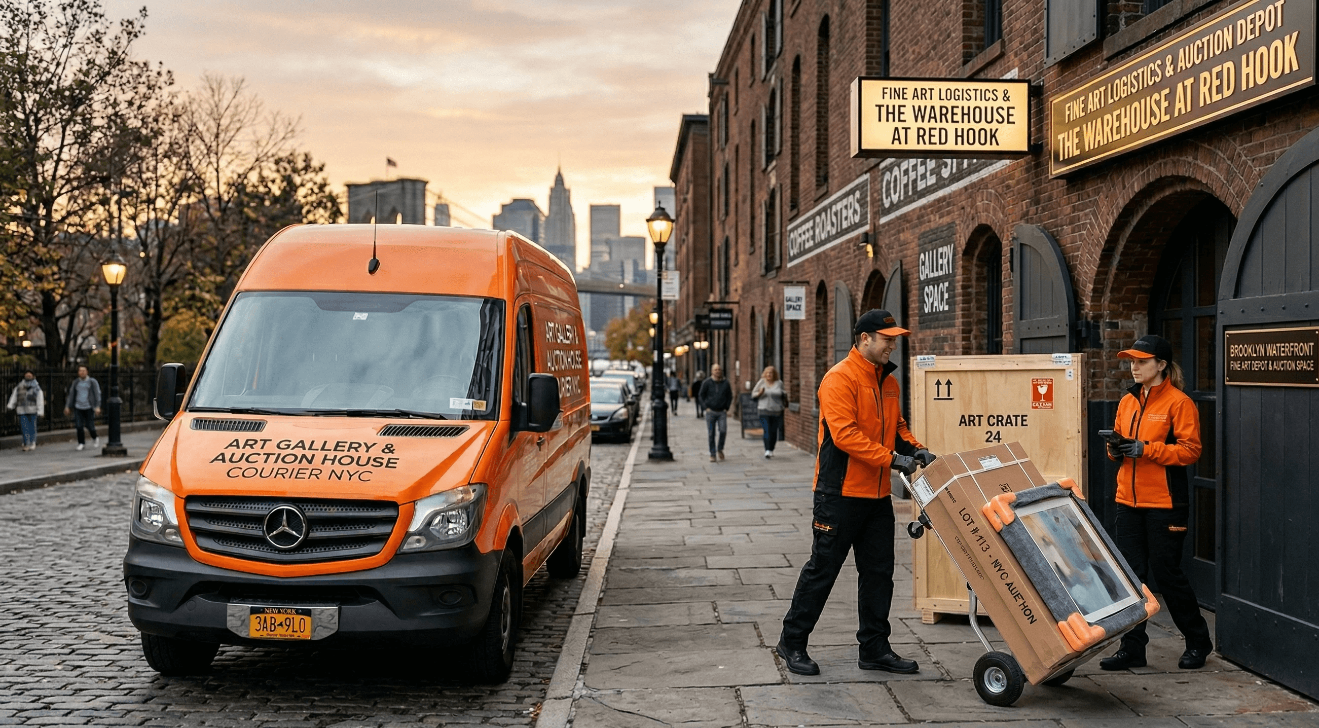 xentra transport courier carefully transporting fine art for nyc gallery