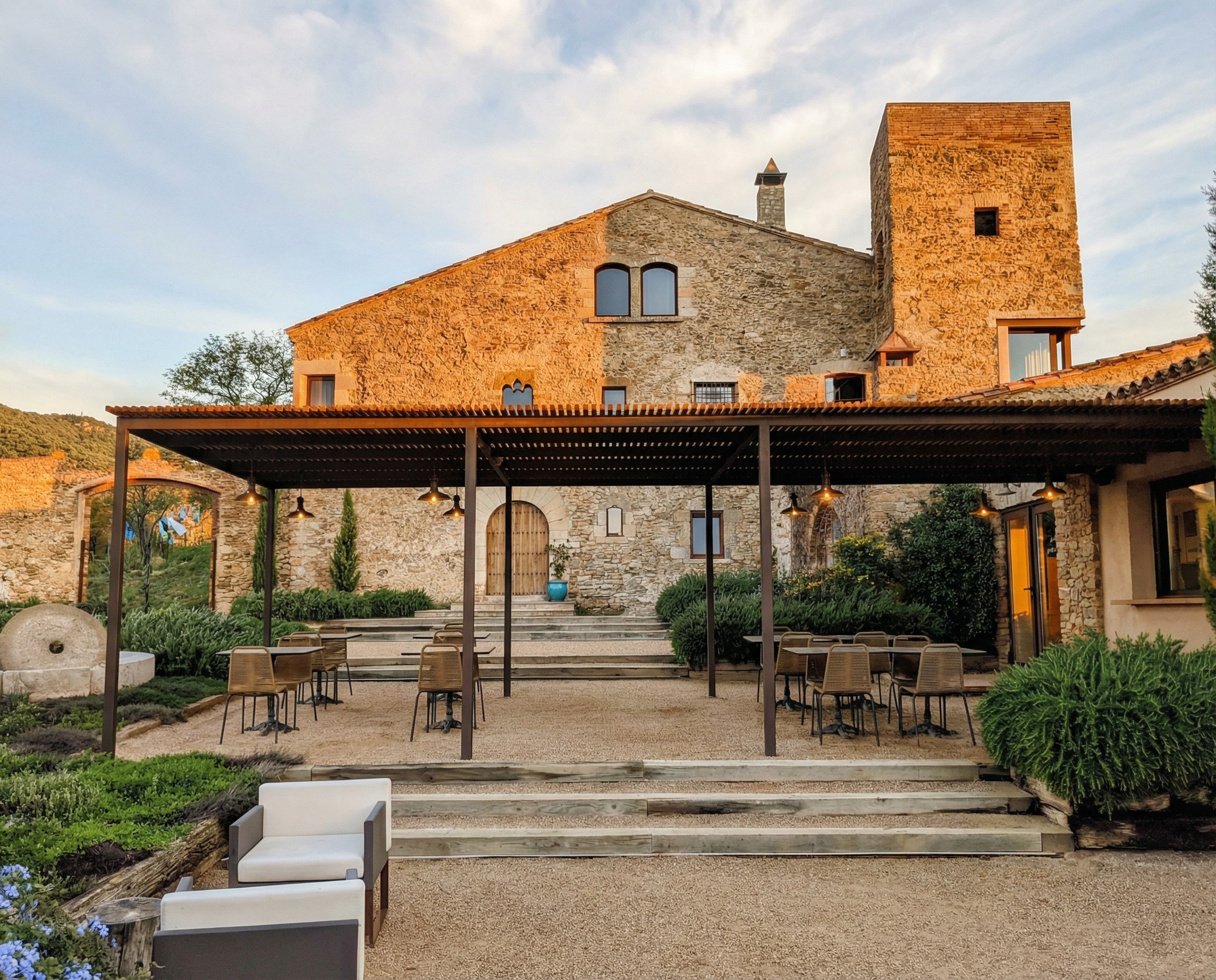 aerial view of Mas Margot on a sunny summer day