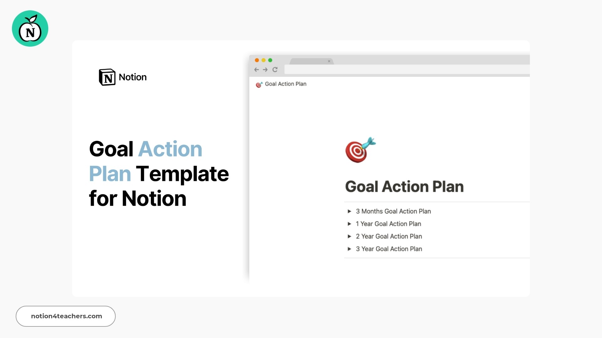 Notion Goal Planner by Pascio