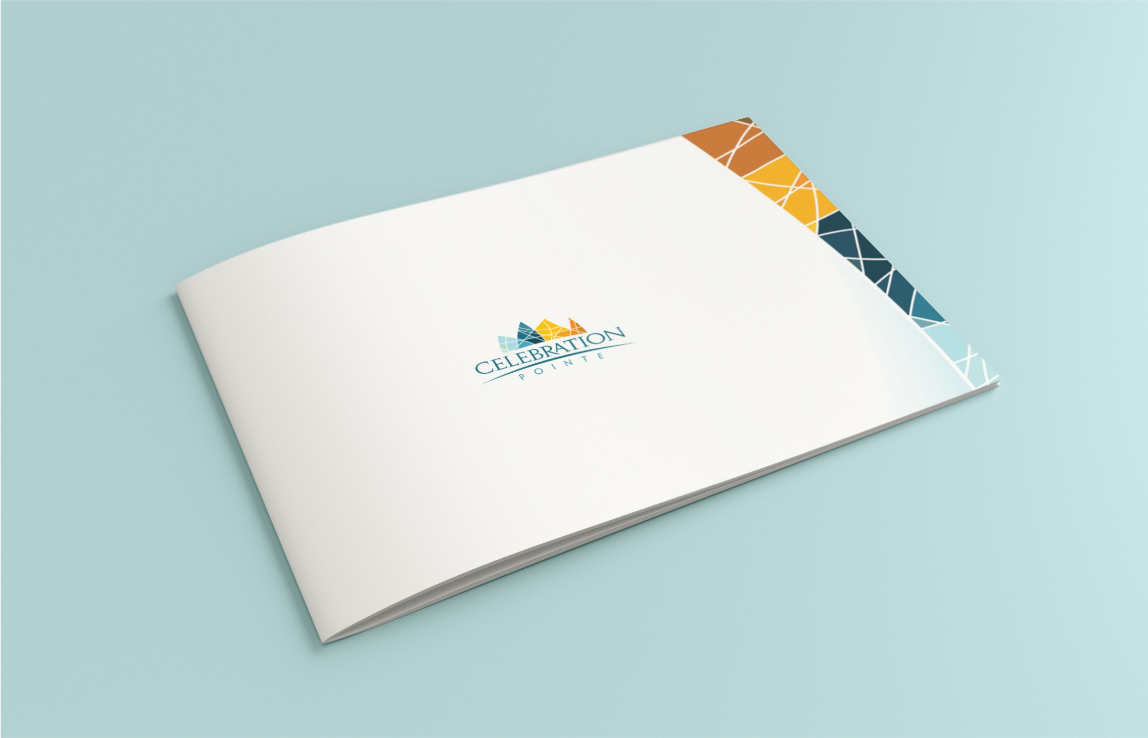 Cover design of a brochure for promoting a new commercial and residential development.
