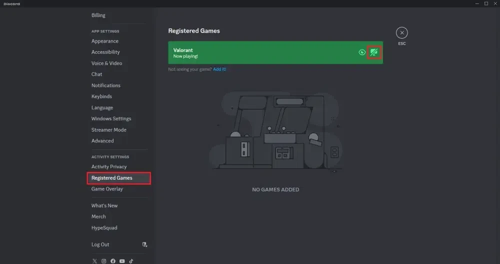 discord registered games