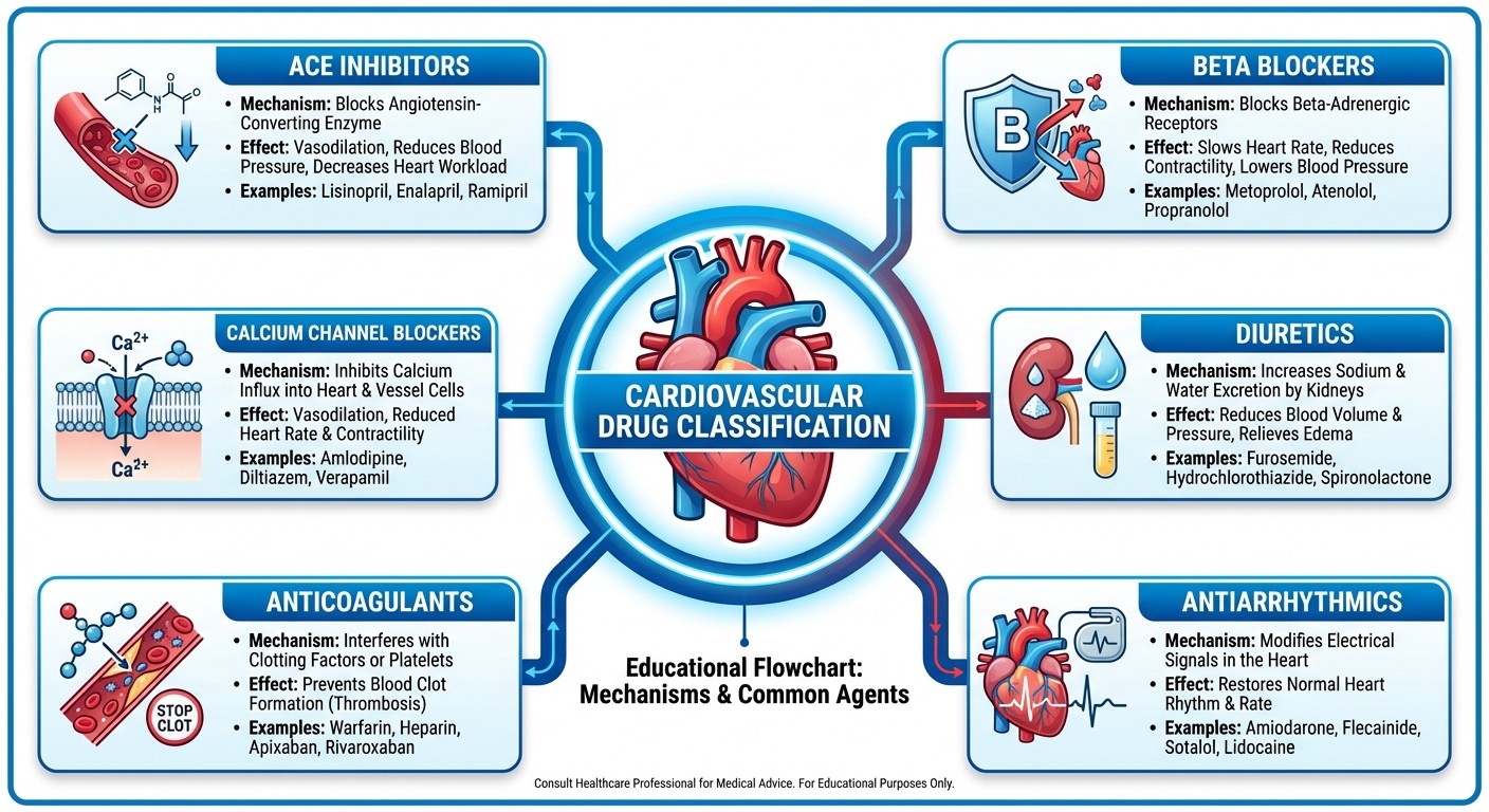 Cardiovascular Drug Classification Chart