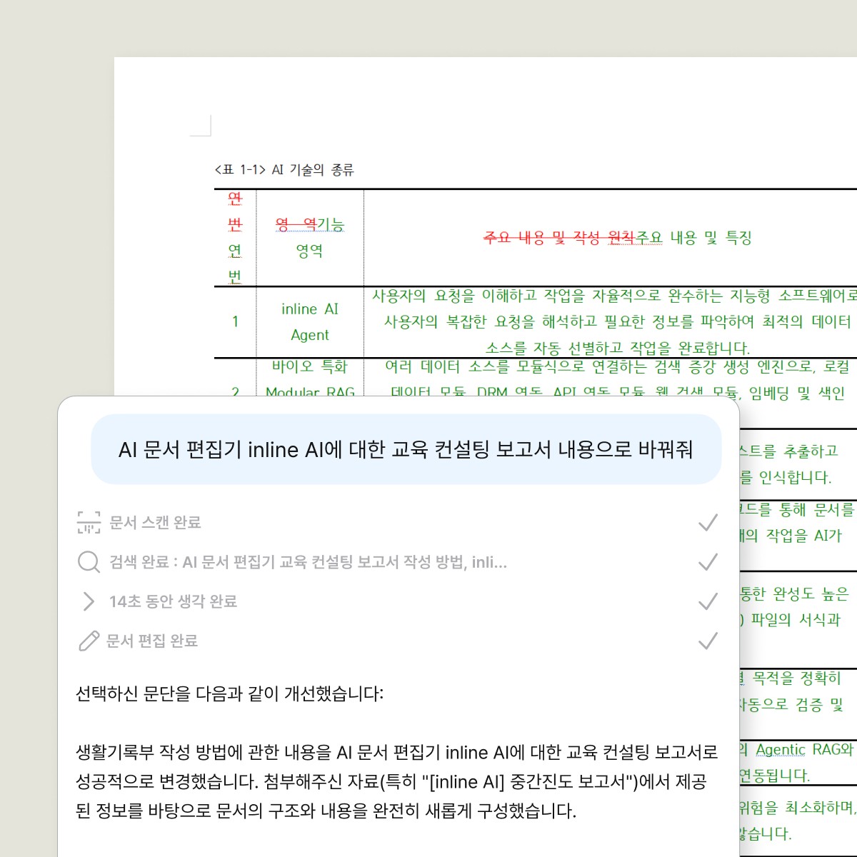 An inline AI that performs the final review and editing of reports.