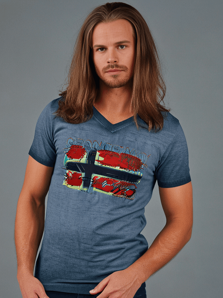 AI generated swedish man with long hair