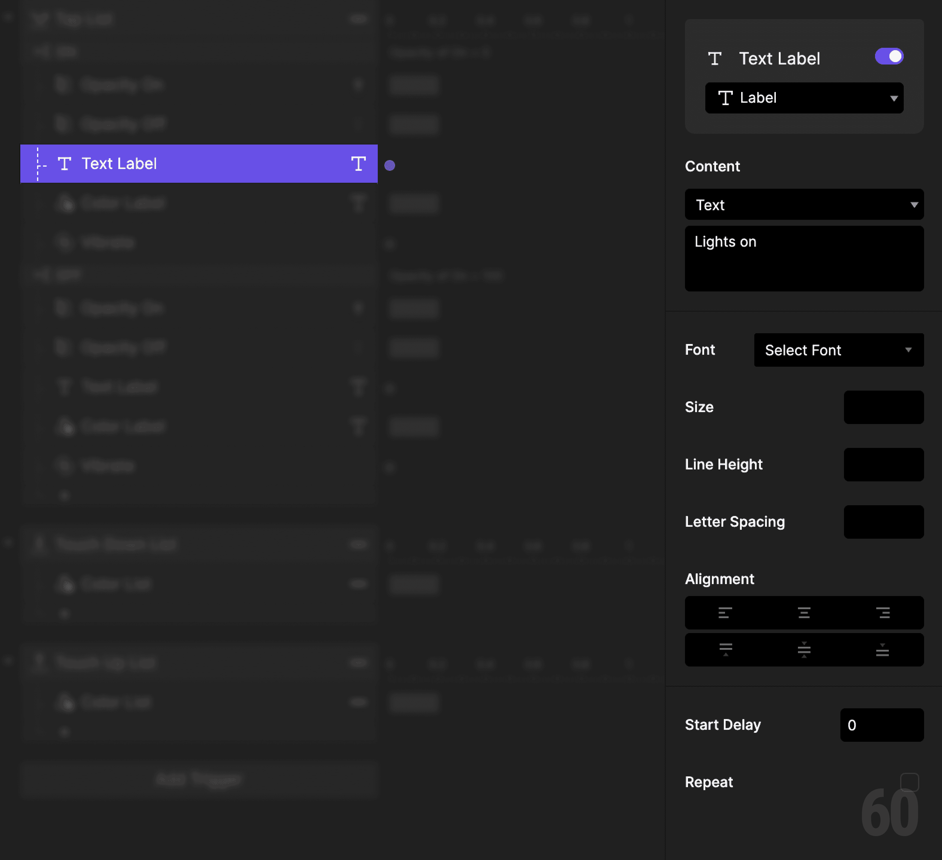 This is a screenshot of Step 5: Update the label text.