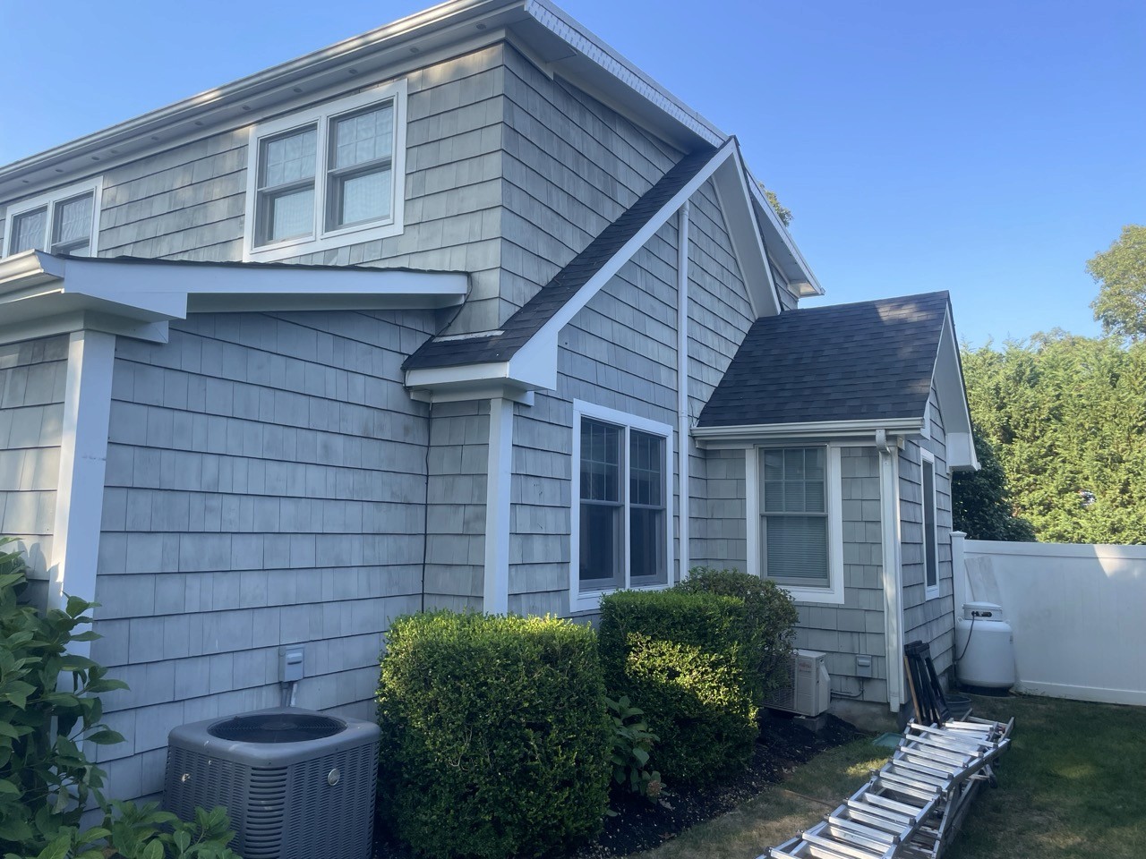 Exterior trim primed and ready for paint