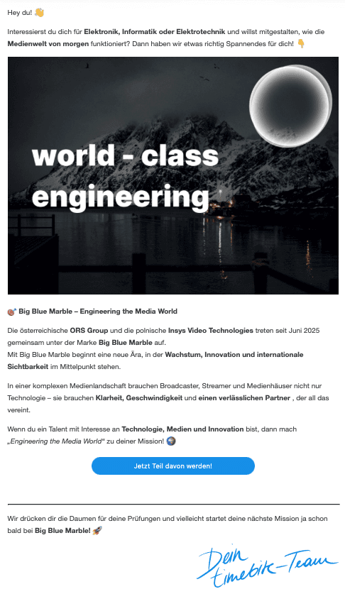 Targeting Mail ungelesen