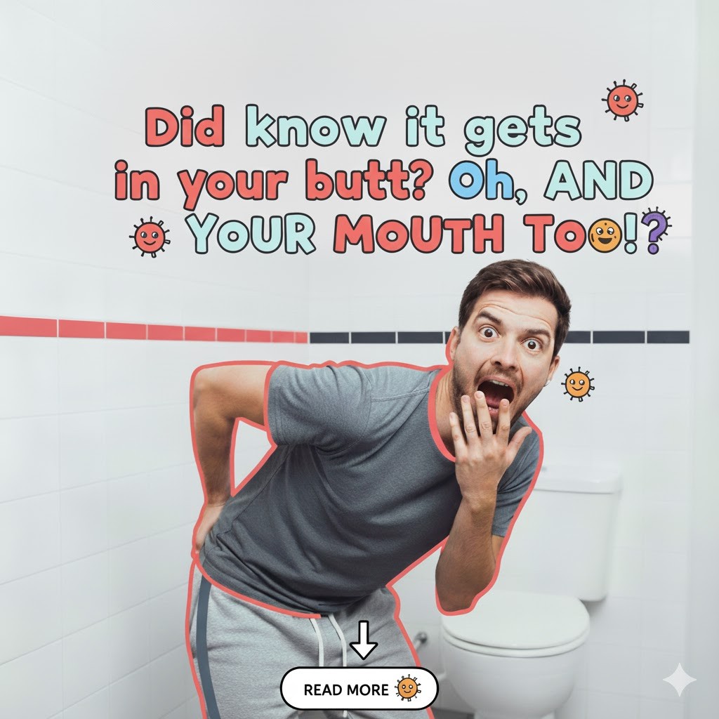 Did you know it gets in your butt? Oh and your mouth too!
