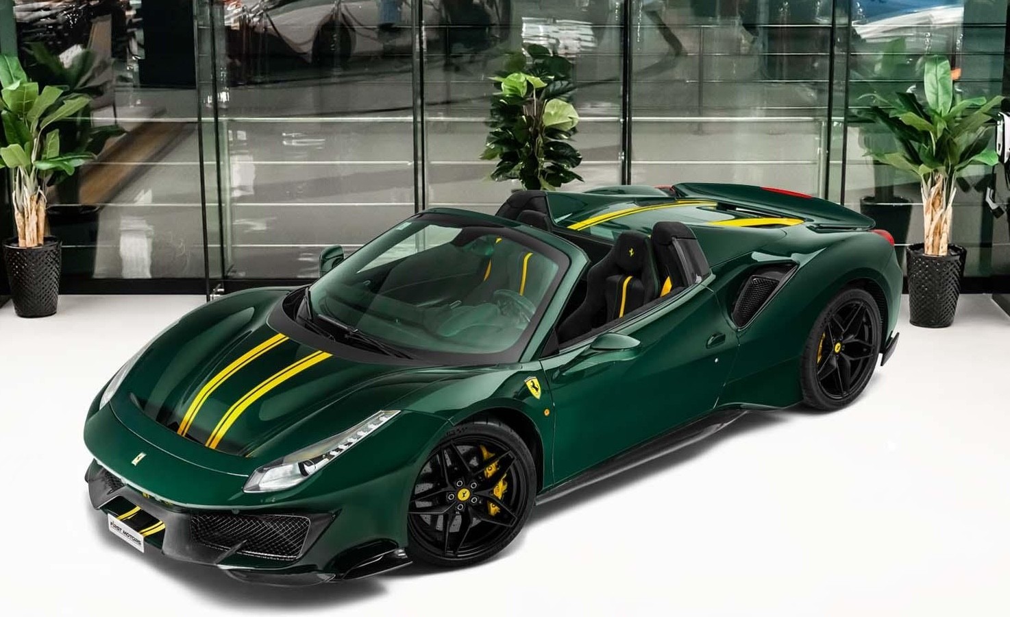 Rear view of a sleek sportscar, ideal for highlighting car rental style and design