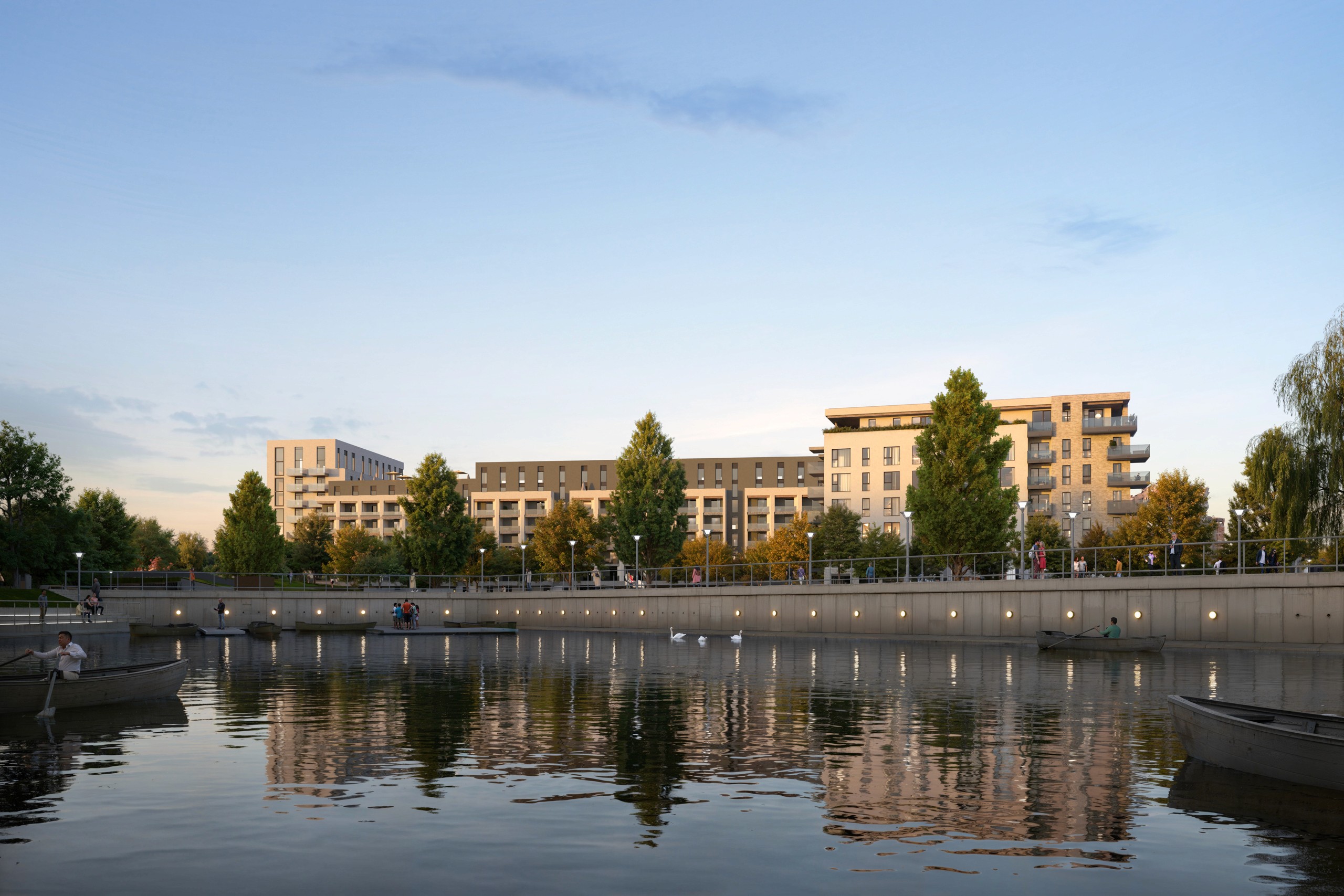 Lakeside Housing Projects Nature Urban Life