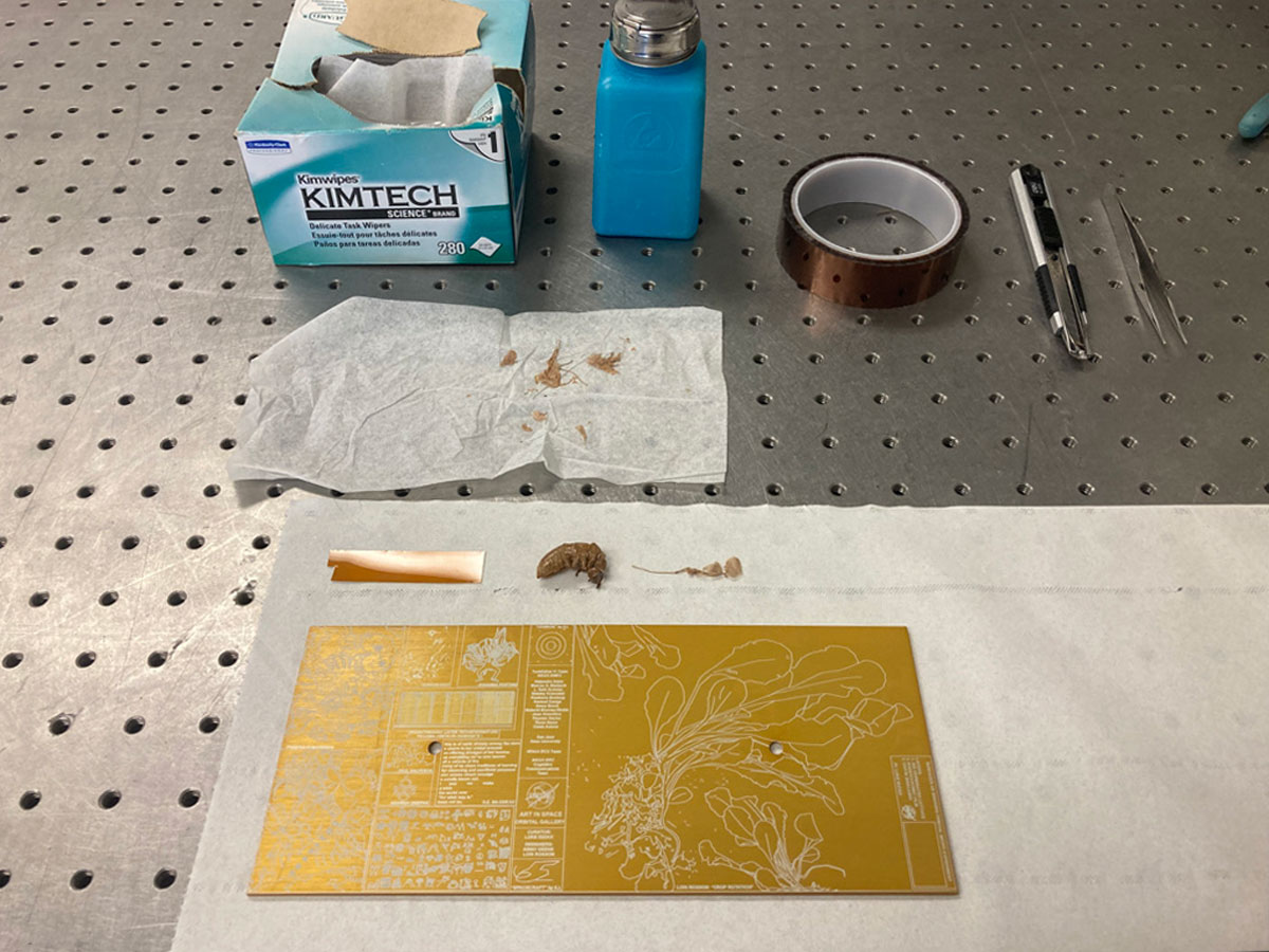 artwork panel after laser engraving