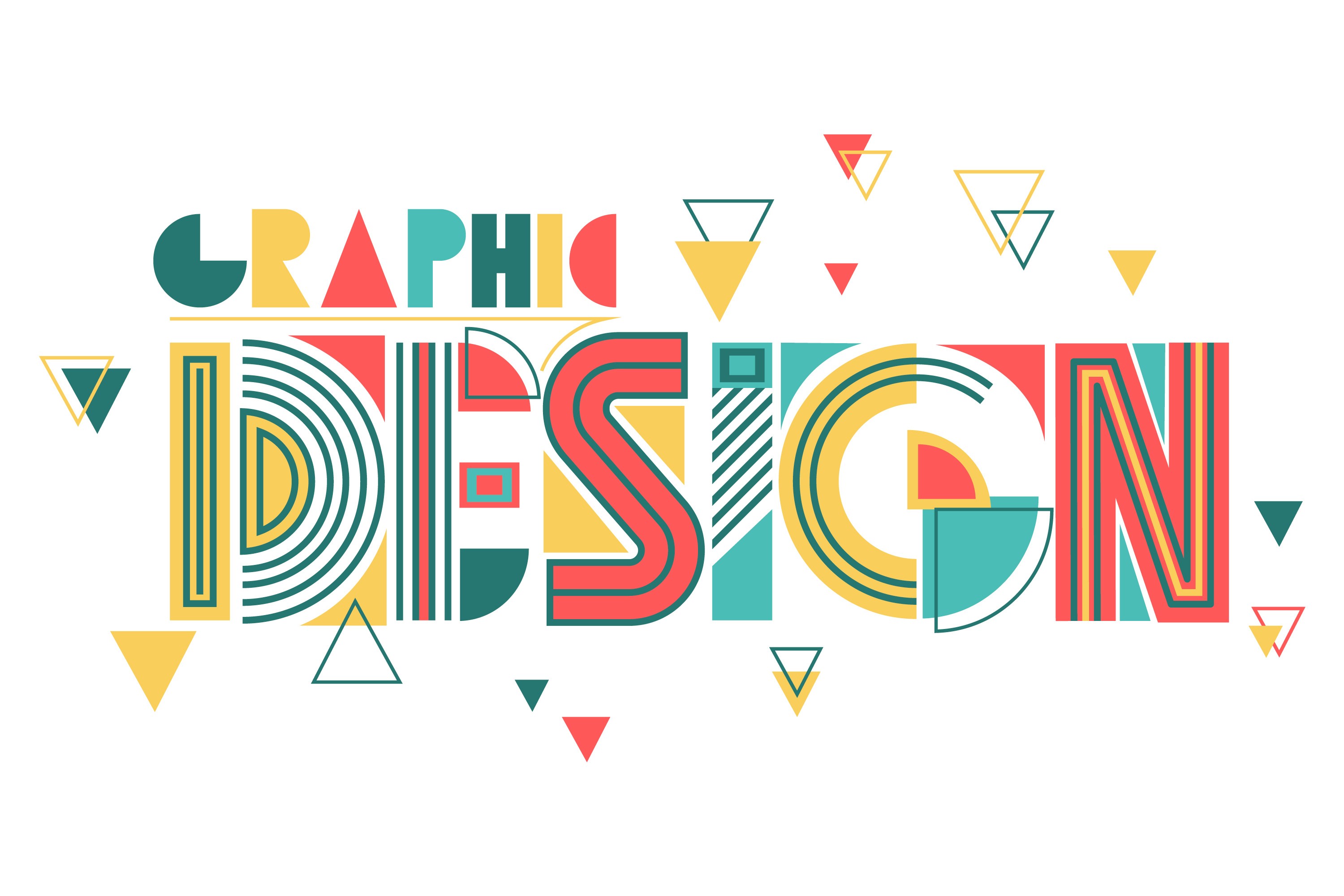 Abstract graphic showing different geometric shapes with varying spacing on a white background