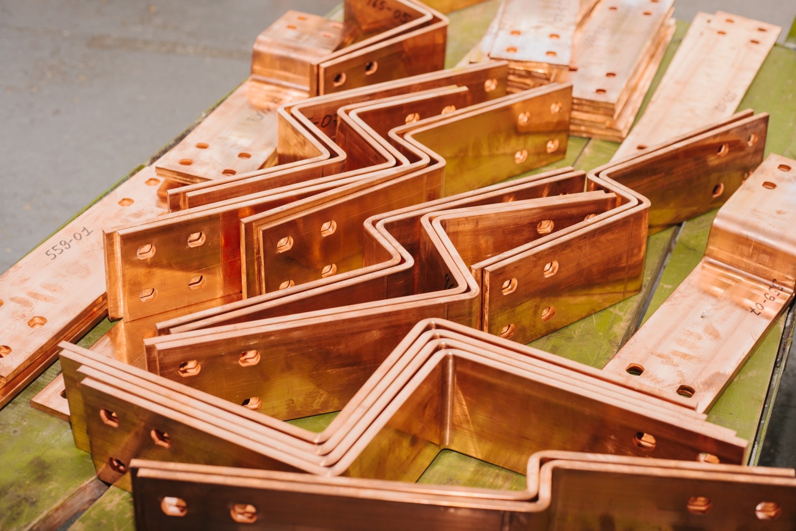 Copper busbars