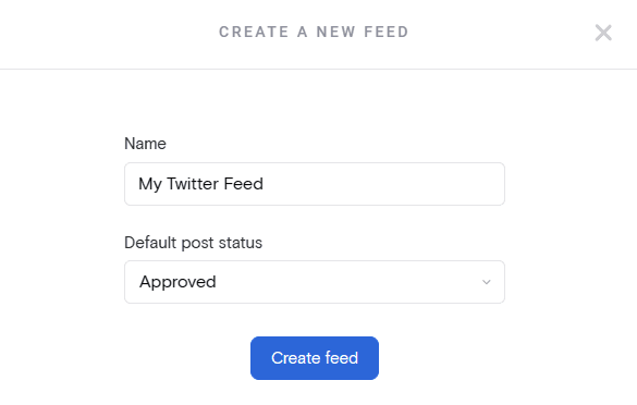 Curator twitter feed
