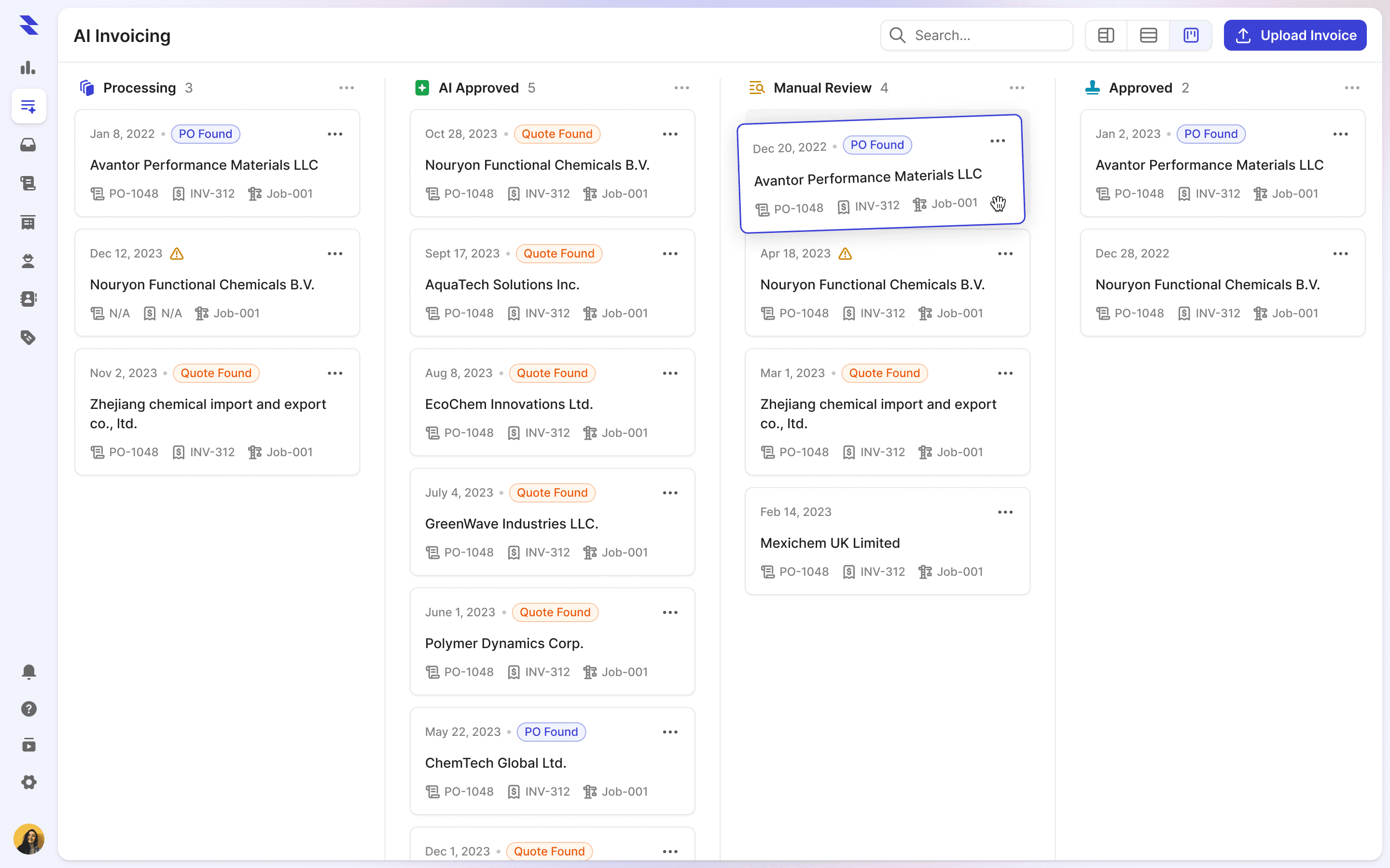 Quotech-AI Invoice-Kanban