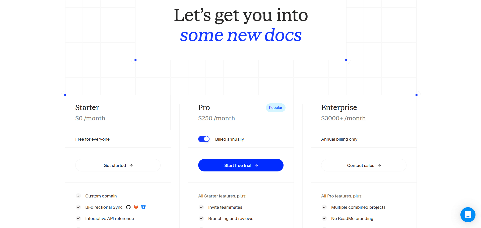 ReadMe updated pricing
