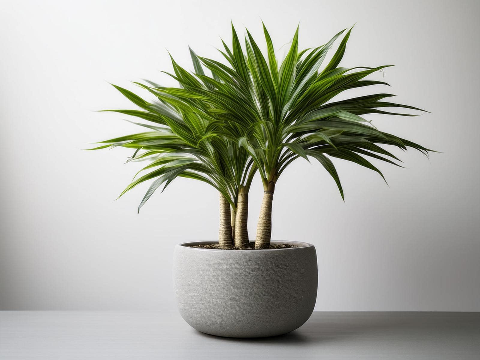 Dracaena Reflexa plant with vibrant variegated green and yellow leaves in a modern St. Louis office, supplied by Tropical Decor