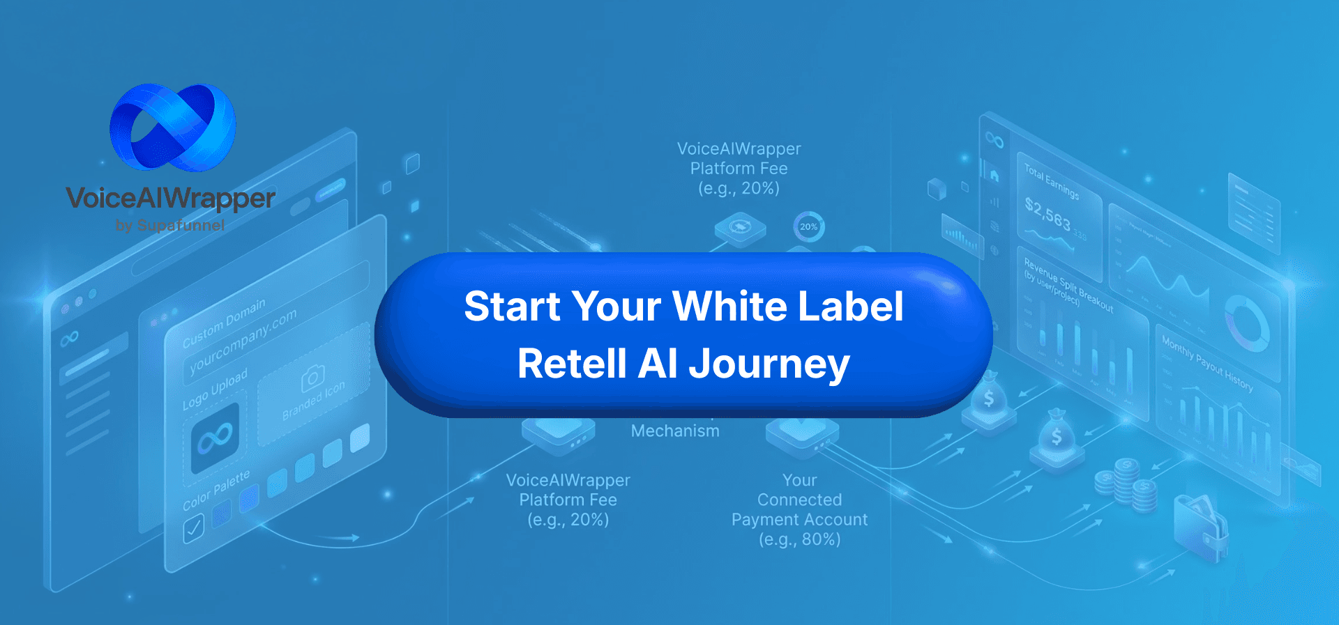 Retell AI white-label implementation CTA banner with Start Your White Label Retell AI Journey call to action | VoiceAIWrapper.