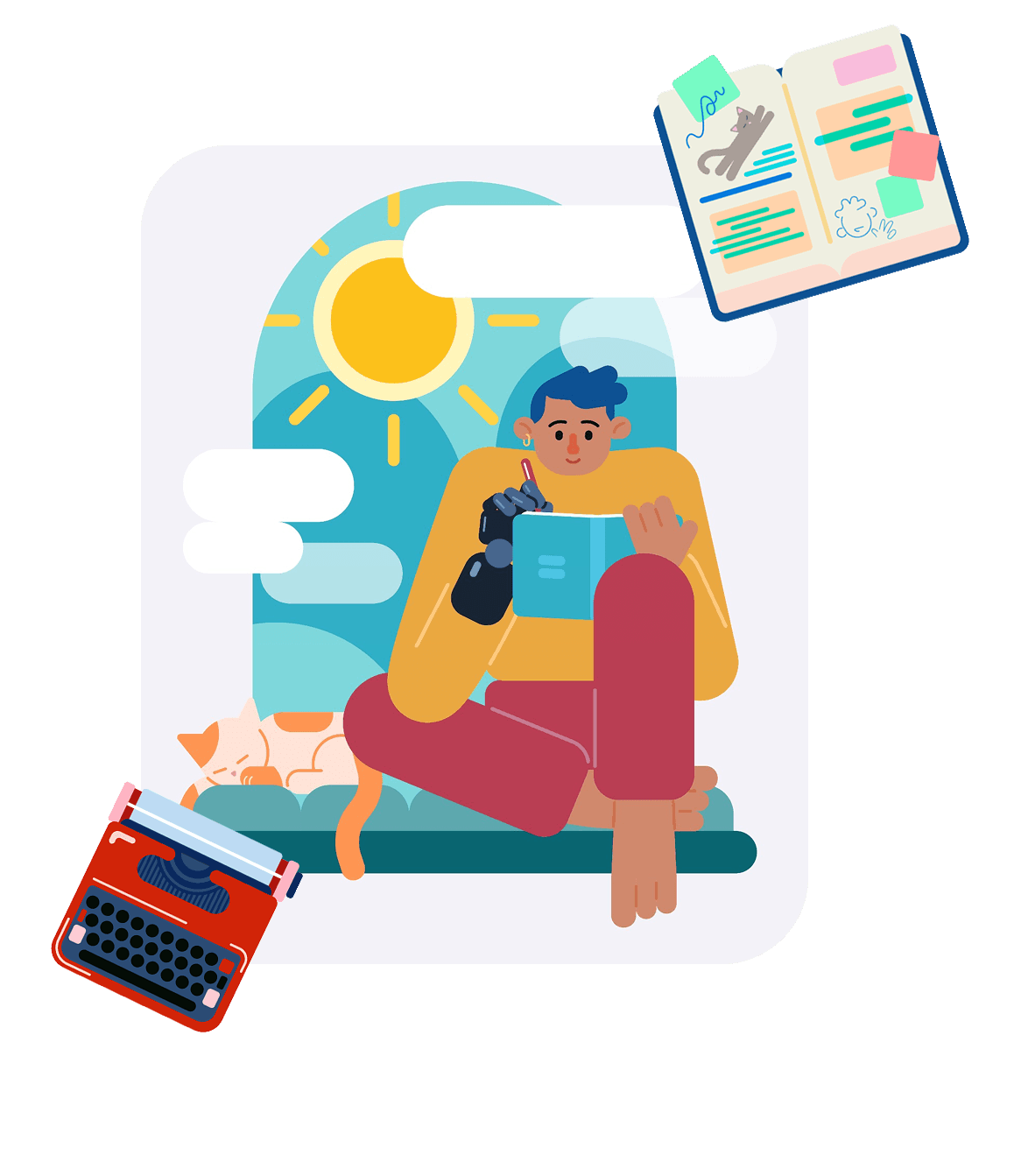 Use guided prompts to log emotions