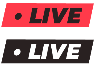 visuel étiquette “LIVE” rouge/noir