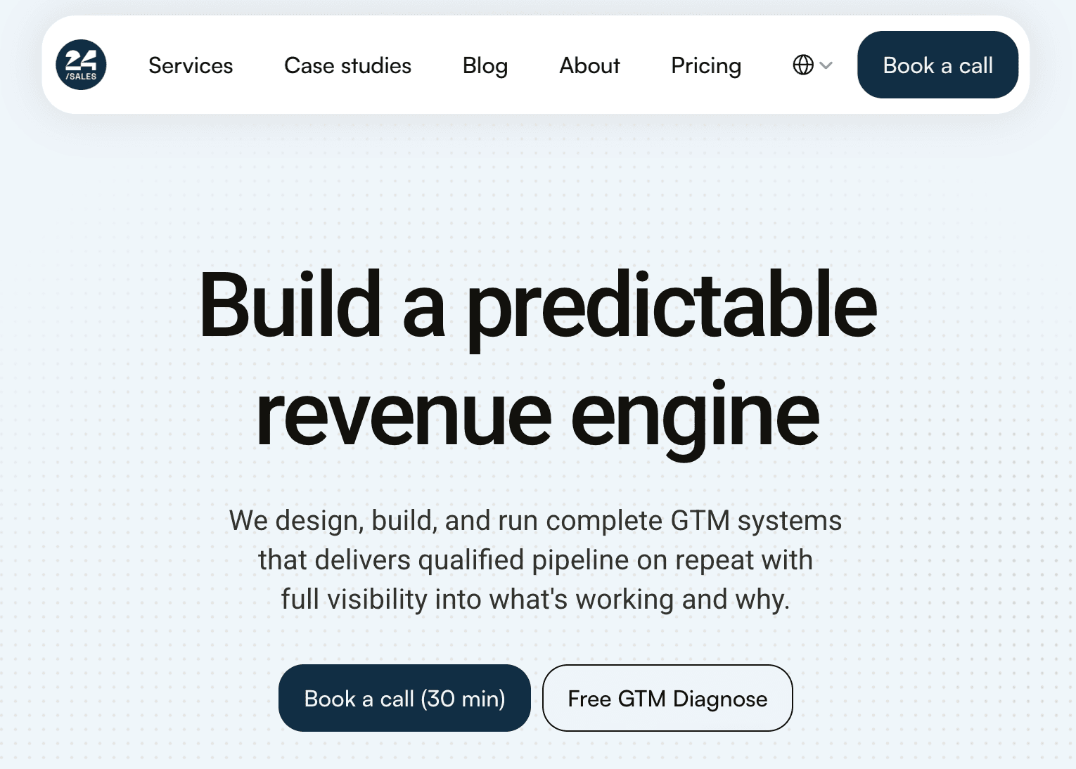 24/SALES: GTM systems agency designing and operating commercial infrastructure for B2B SaaS