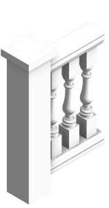 Architectural Mall 6x37 railing Revit 2020