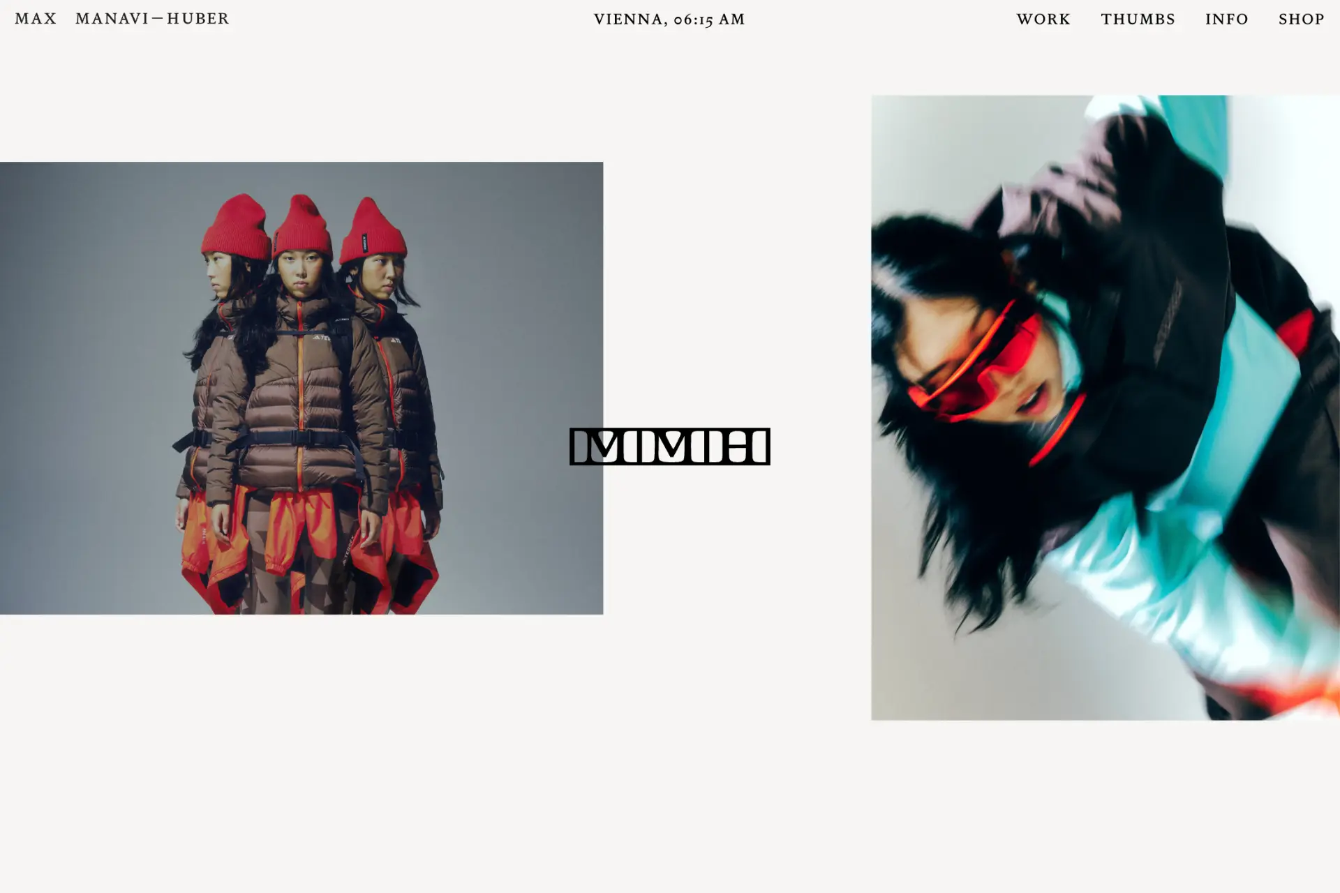 Screenshot of Max Manavi-Huber website