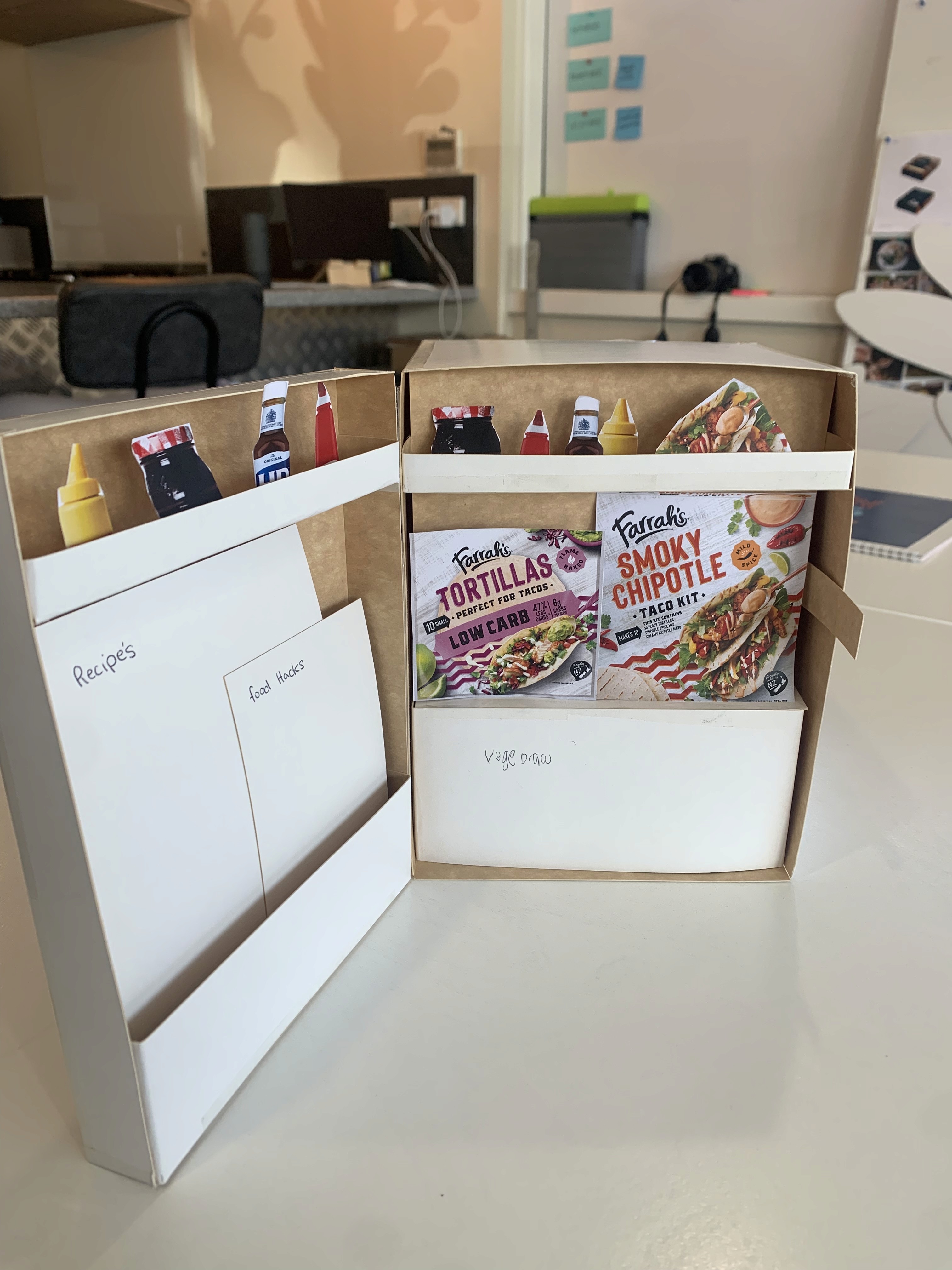 Food magazine spread combining editorial photography with modern typography desig