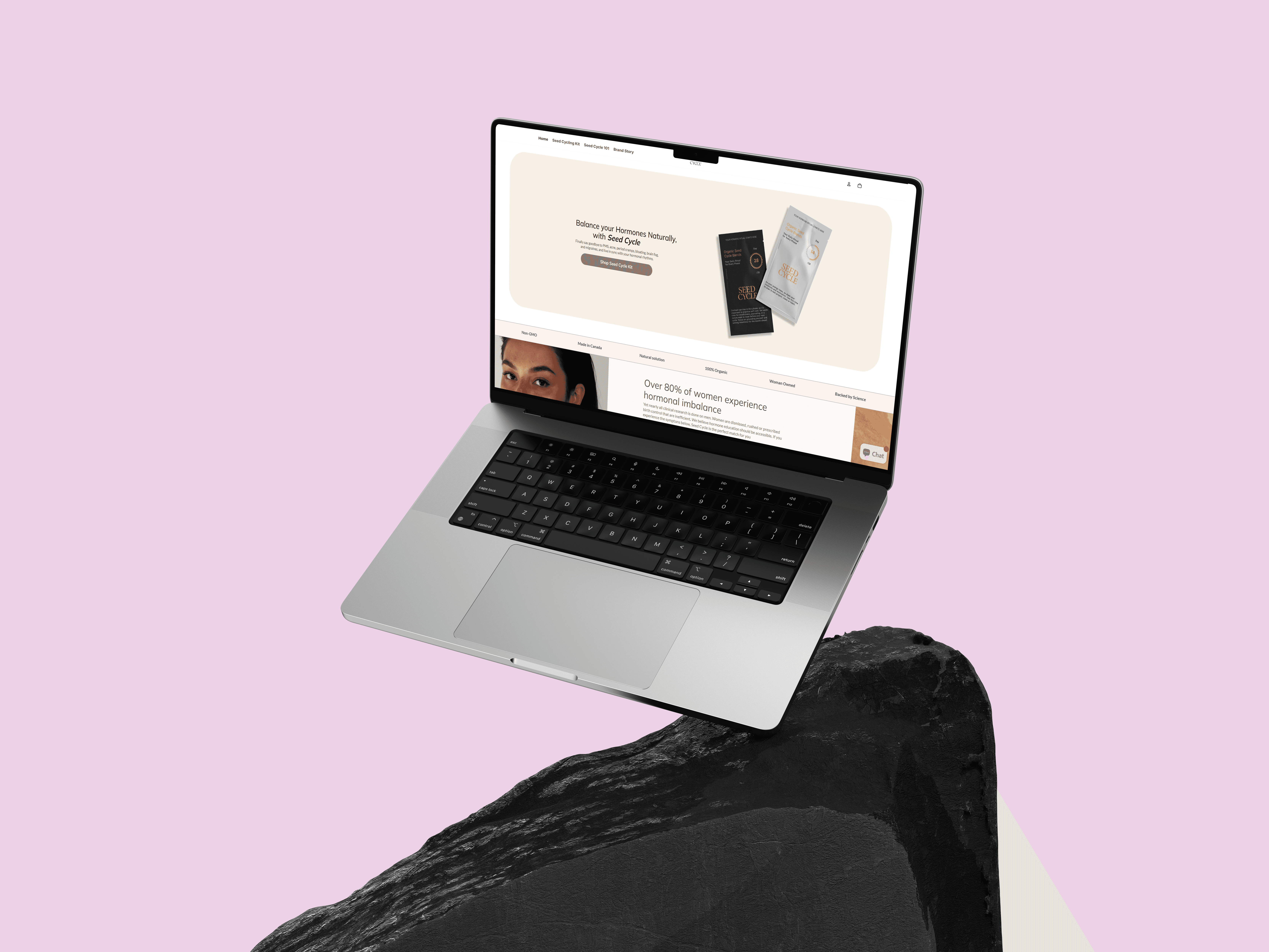 Mockup du site web de Seed Cycle — projet web réalisé par b2web