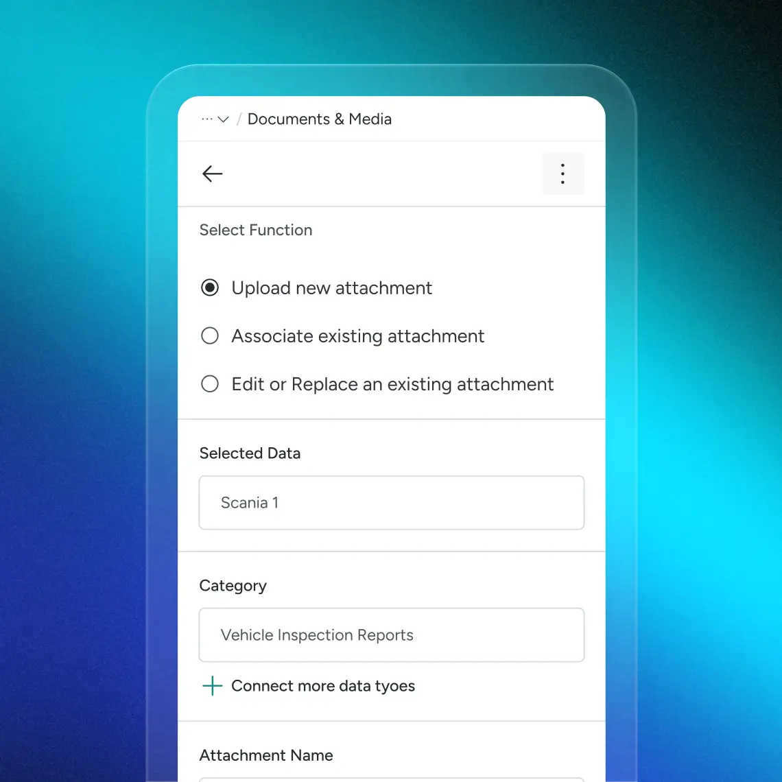 Information panel documents UI