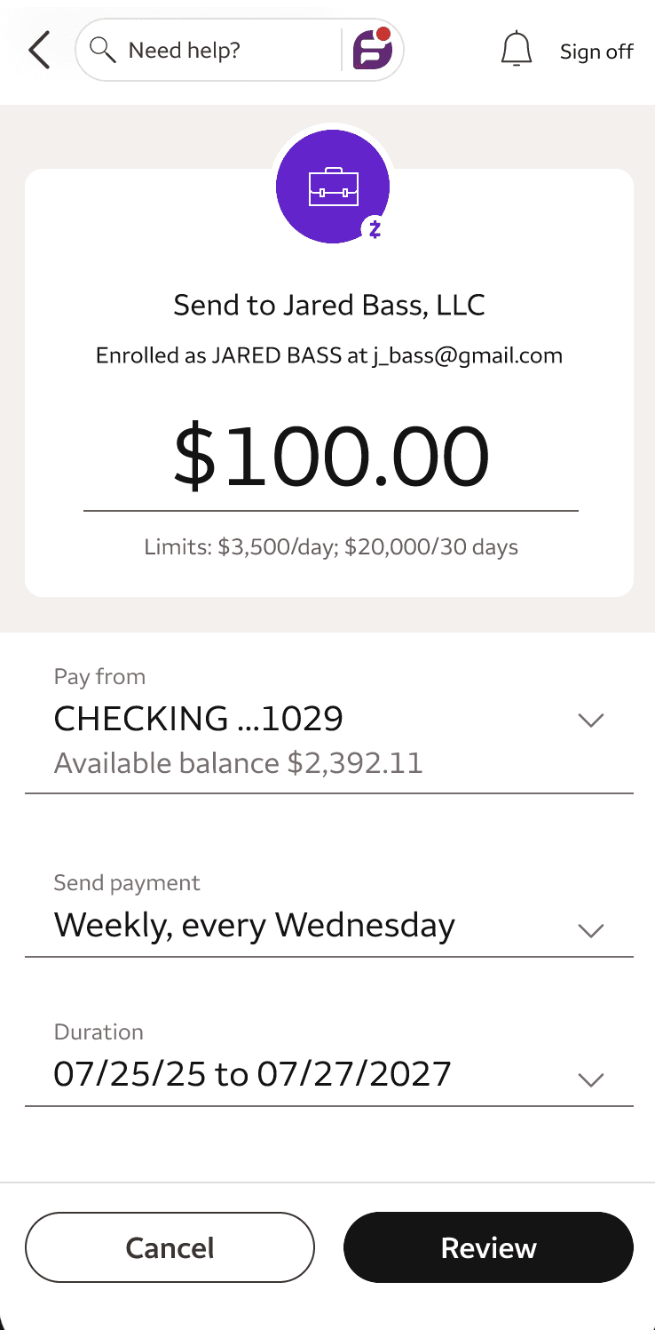 First iteration screen 4