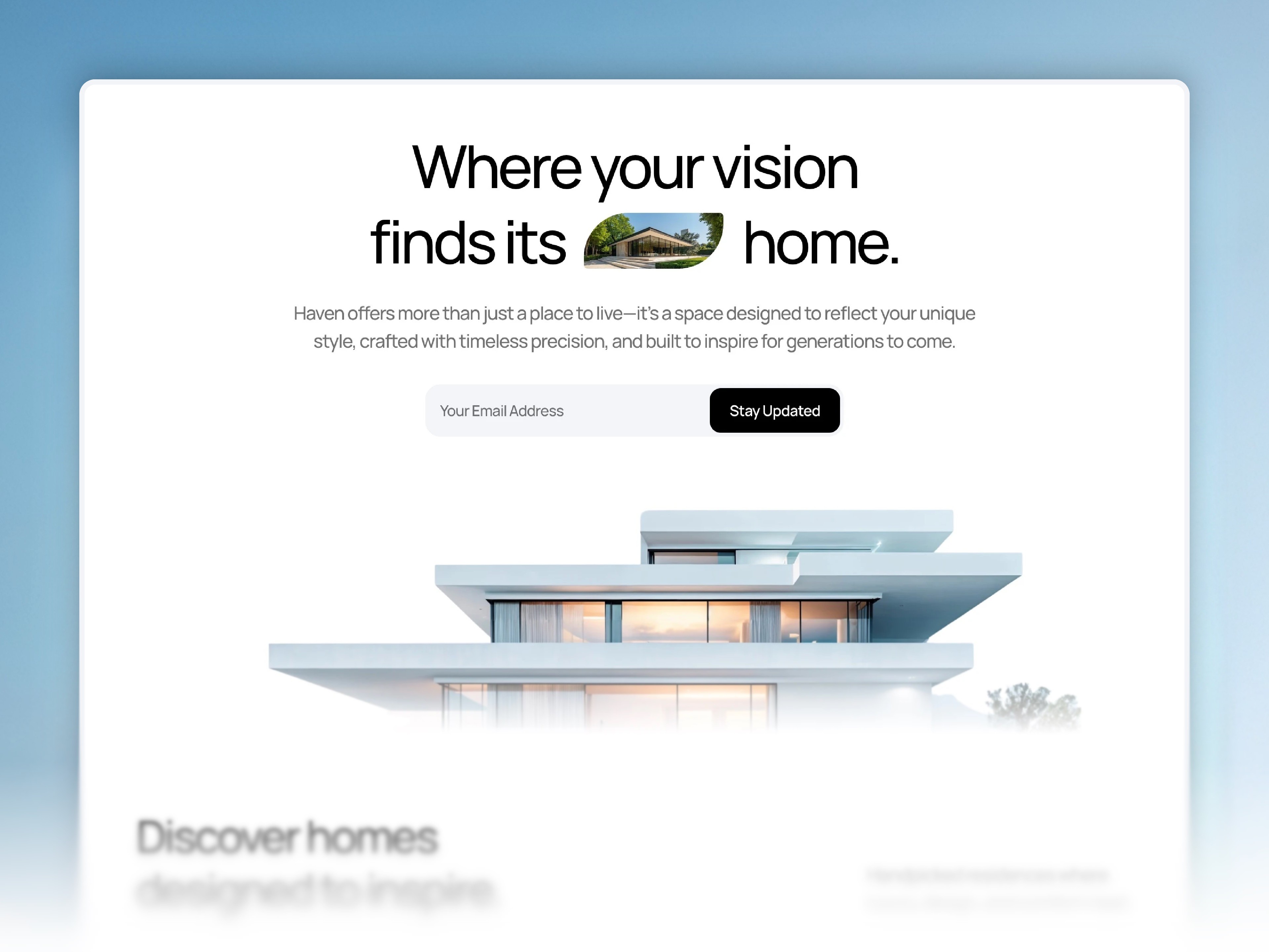 Screenshot of Haven website template