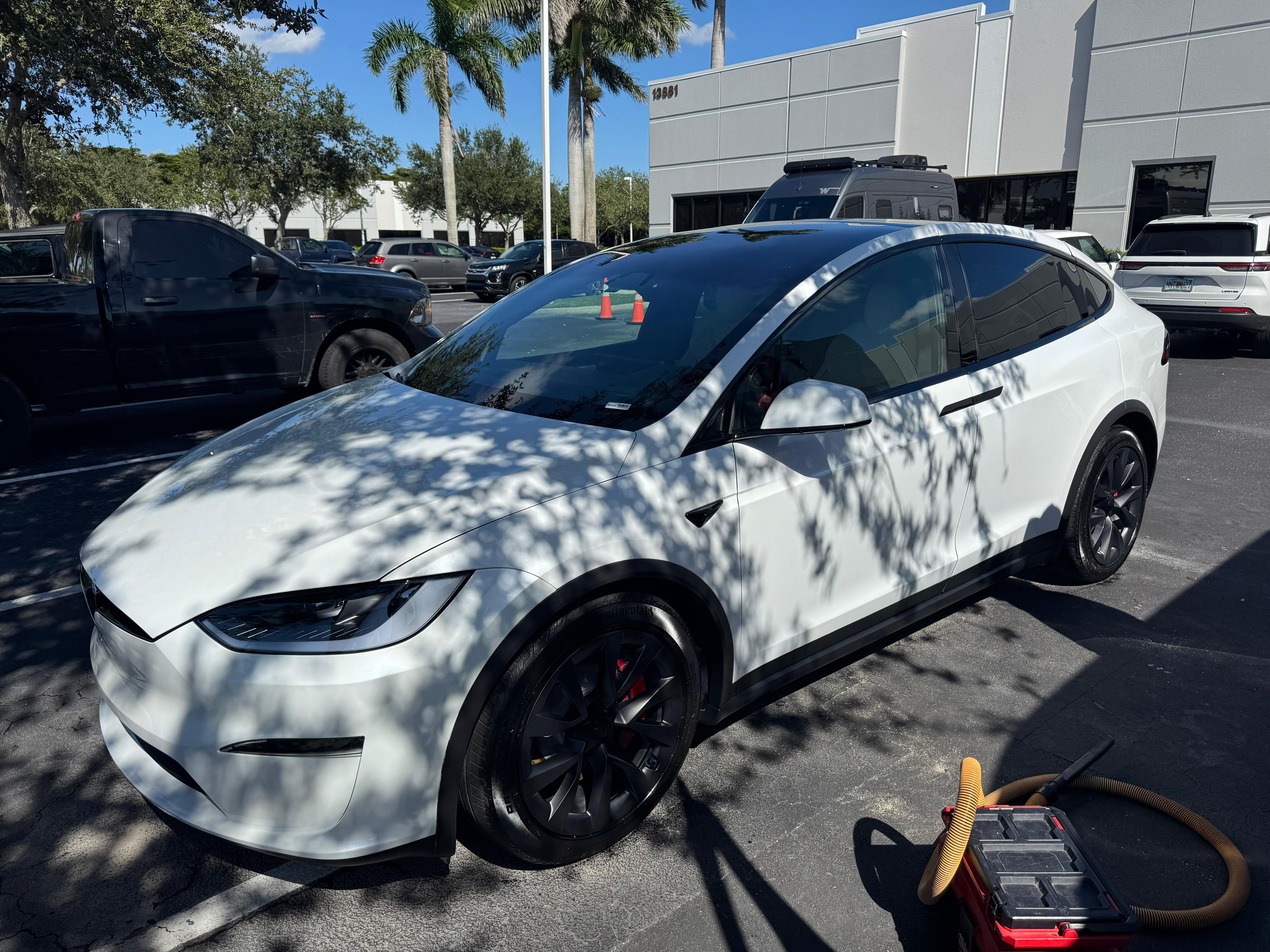 Tesla Model X Plaid fully detailed and gleaming after Platinum Detail by Vibrant Mobile Detail