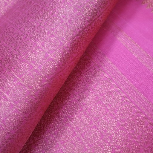 Shimmering Pink Kanchivaram Silk Saree