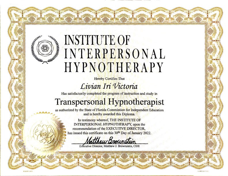 Institute certificate