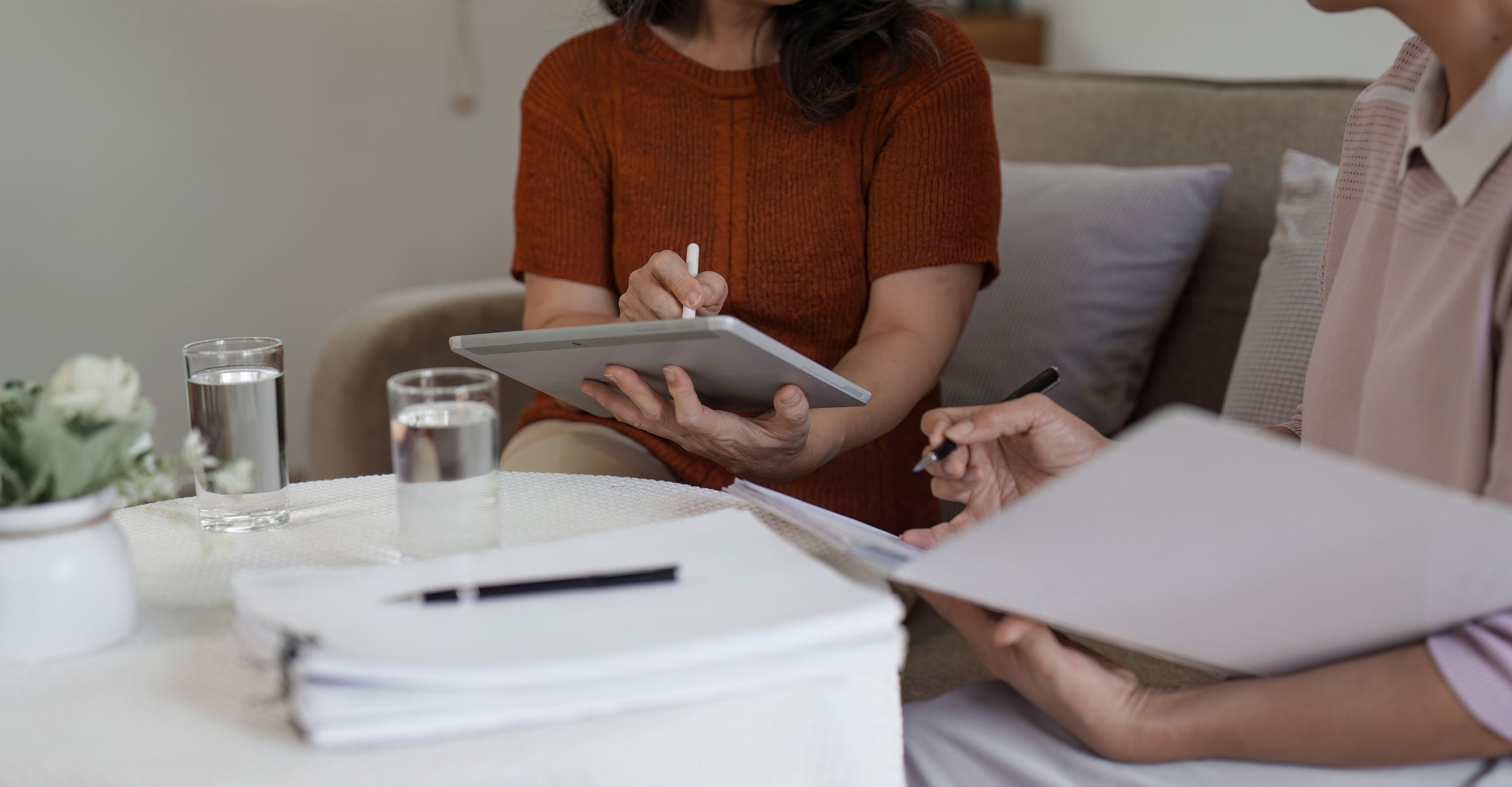 VA Life specialists discussing personalised life insurance options, helping protect family, income, and long-term financial security.