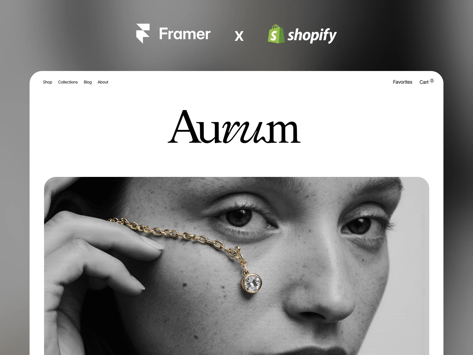 Aurum Framer template